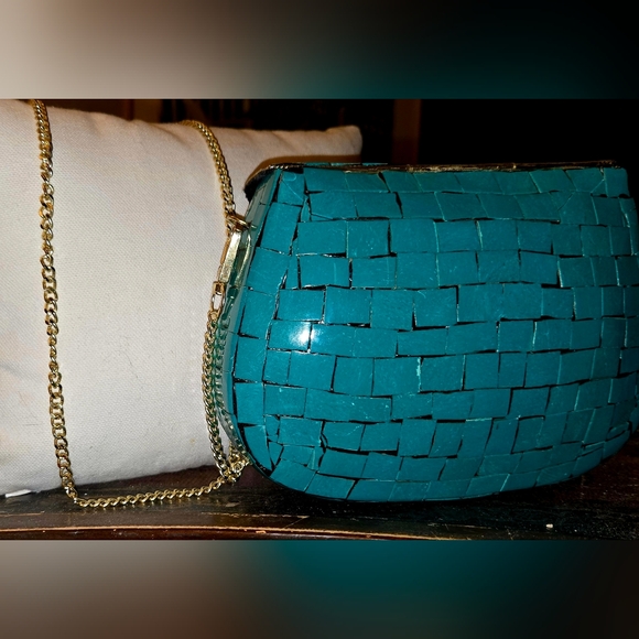 Ramla Jewel Mosaic Turquoise Women's Bag - Picture 7 of 9